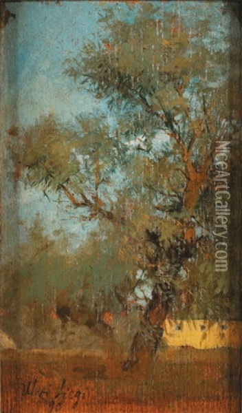 Etude De Paysage Oil Painting - Ulvi Liegi (Luigi Levi)
