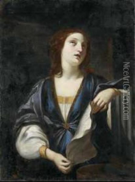Santa Cecilia Oil Painting - Elisabetta Sirani