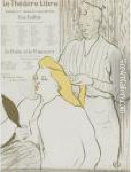 Le Coiffure, Programme Du Theatre Libre Oil Painting - Henri De Toulouse-Lautrec