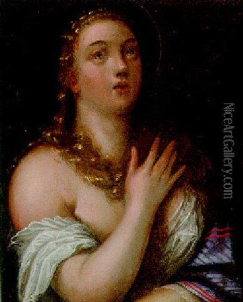 The Penitent Magdalen Oil Painting - Hendrick De Clerck
