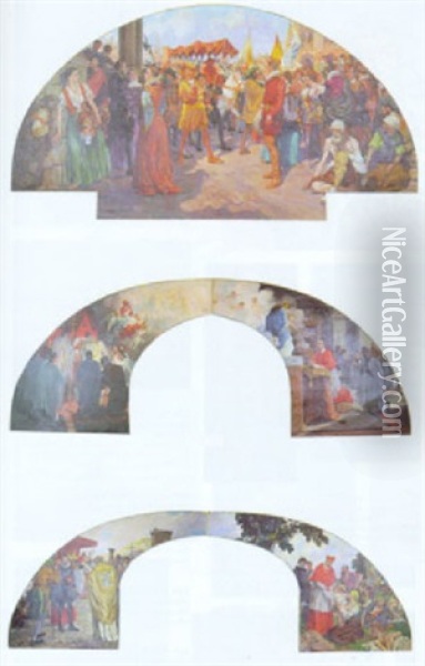 Vida De San Carlos De Borromeo Oil Painting - Alvaro Alcala Galiano
