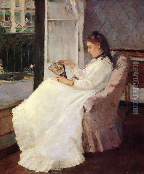 The Artist's Sister at a Window 1869 Oil Painting - Berthe Morisot