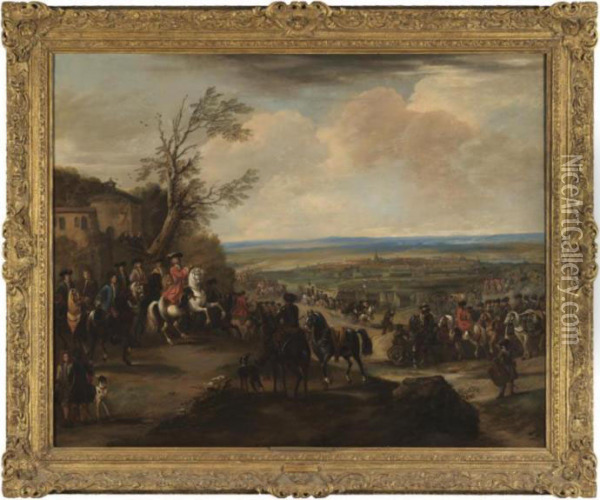 The Duke Of Marlborough At The Battle Of Oudenaarde (1708) Oil Painting - John Wootton