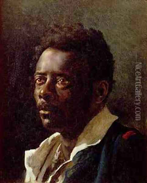 Bust portrait of a Negro Oil Painting - Theodore Gericault