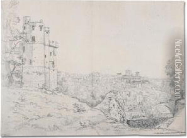 View Of The Musee Cacault At Clisson Oil Painting - Claude I Thienon