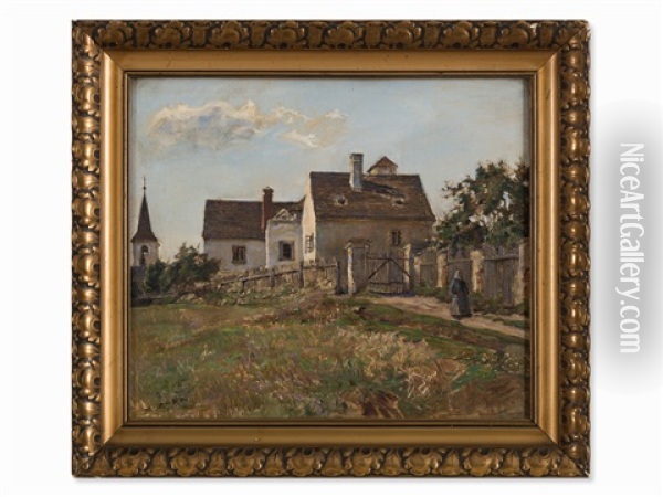 View Of A Moravian Village Oil Painting - Salomon Zorn