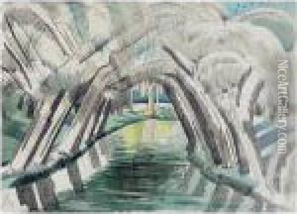 The Backwater Oil Painting - Paul Nash