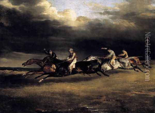 The Epsom Derby 1821 Oil Painting - Theodore Gericault