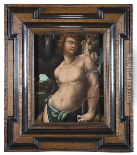 San Sebastiano Oil Painting - Giovanni Antonio (il Sodoma) Bazzi