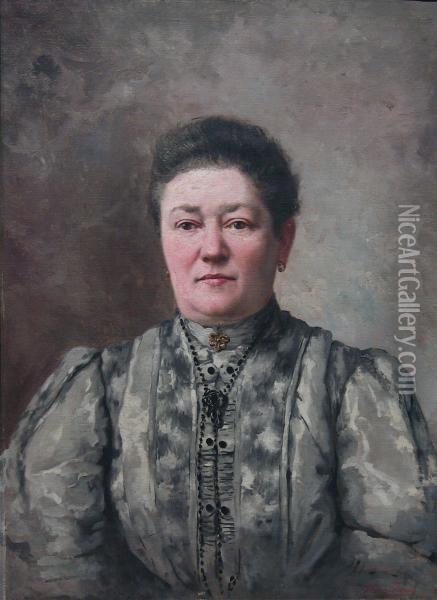 Portret Van Een Dame Oil Painting - Jan Frans Simons