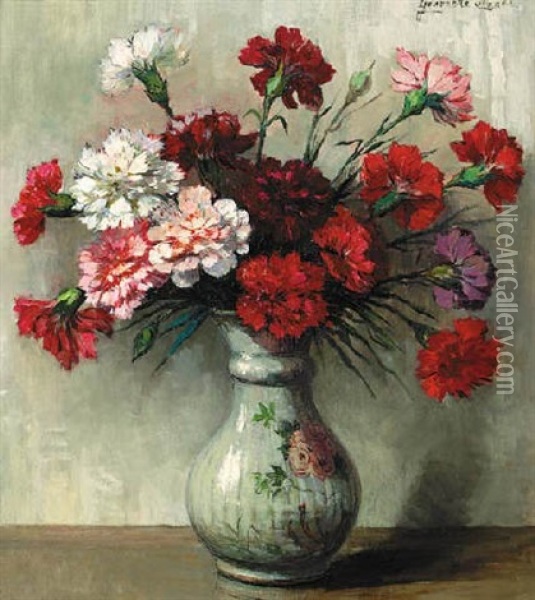 Carnations Oil Painting - Jeannette Slager
