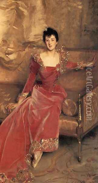 Mrs Hugh Hammersley Oil Painting - John Singer Sargent