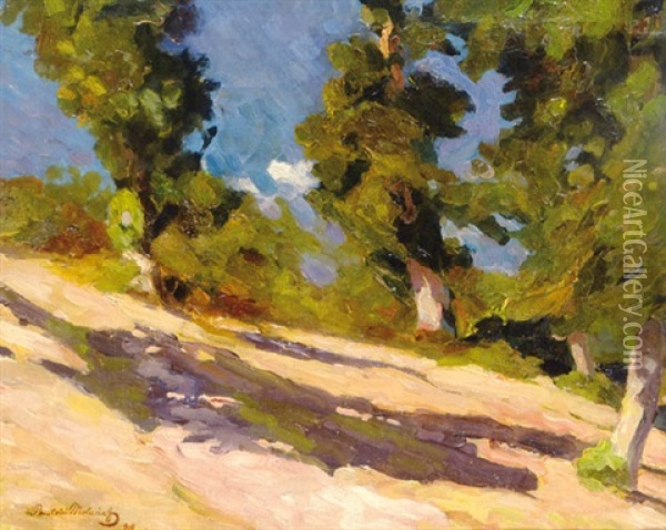 Shady Grove Oil Painting - Janos Pentelei-Molnar