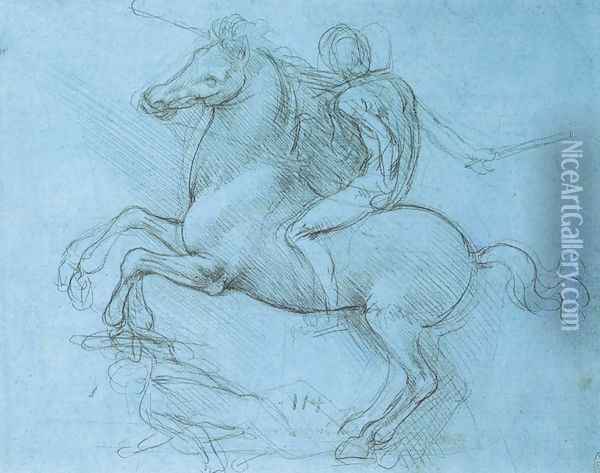 Study for the Sforza monument 1488-89 Oil Painting - Leonardo Da Vinci