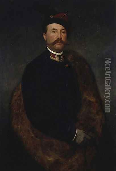 Portrait of the Artist's Brother Maksymilian Oil Painting - Henryk Rodakowski