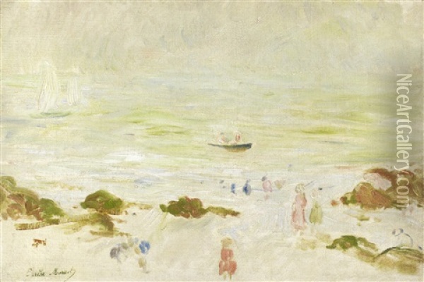 Plage De La Comtesse Dans La Brume Oil Painting - Berthe Morisot