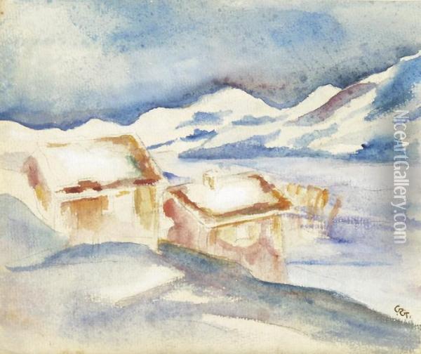 Winterlandschaft Oil Painting - Gustav Gamper