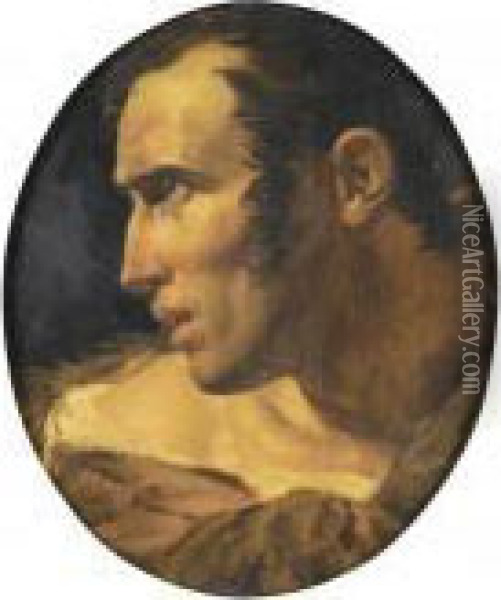 Head Of A Young Man Oil Painting - Anne-Louis Girodet de Roucy-Triosson