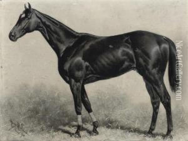 Dr Rice, Winner Of The Brooklyn Handicap 1894, Gravesand Oil Painting - Henry Stull