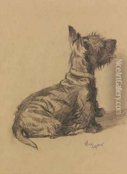 A Scottie 2 Oil Painting - Cecil Charles Aldin