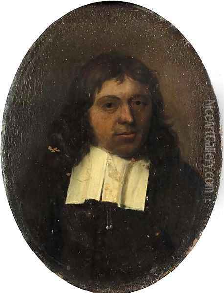 Portrait miniature of a gentleman Oil Painting - Dutch School