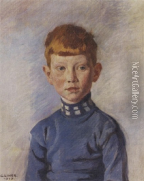 Portrait Eines Knaben Oil Painting - Carl August Liner