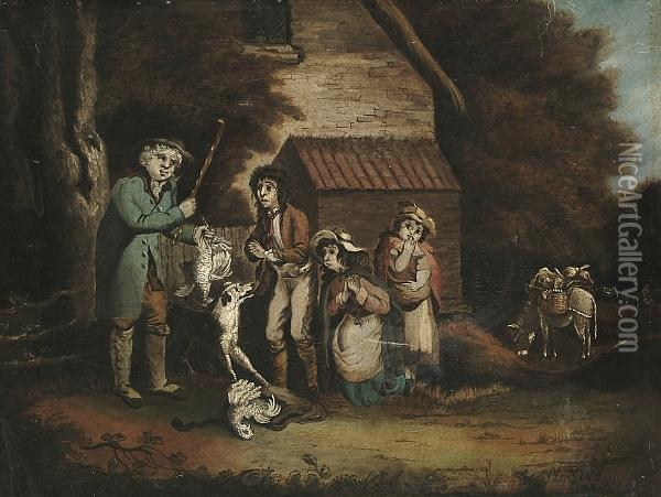 The Poachers Family Oil Painting - George Morland
