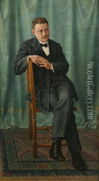 Portret Van Alfons De Swerts Oil Painting - De Swerts Joz
