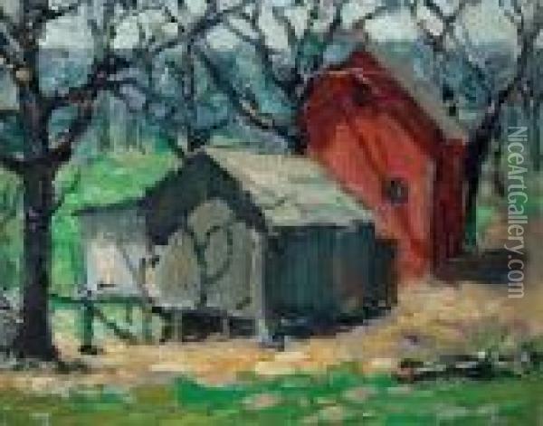 The Sugarshack Oil Painting - Frederick Kitson Cowley