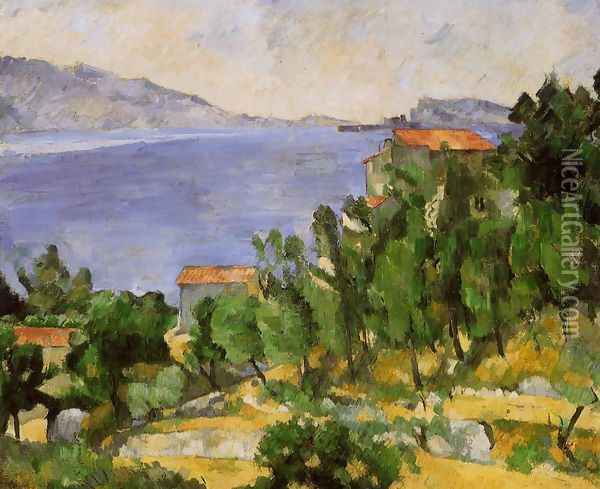 The Bay Of L Estaque From The East Oil Painting - Paul Cezanne