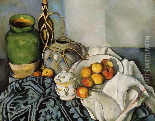 Still Life With Apples4 Oil Painting - Paul Cezanne