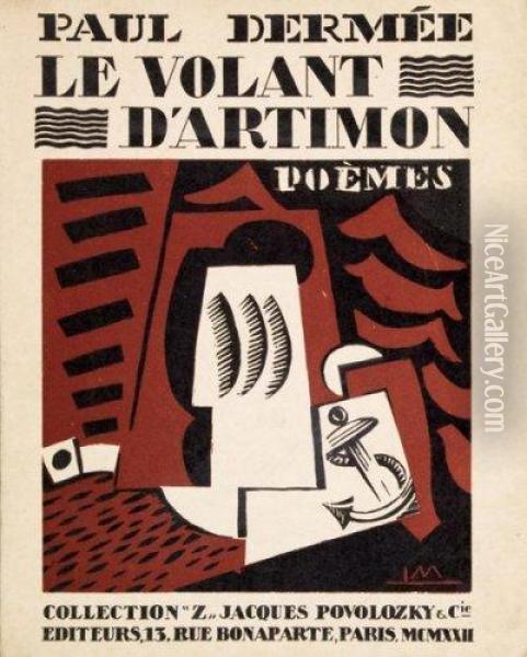 Le Volant D'artimon, Poemes De Paul Dermee Oil Painting - Louis Marcoussis