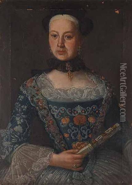 Retrato De Joana Dorothea Pfyfferin Von Altishoffe Oil Painting - Karl Joseph Keiser