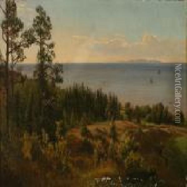 Udsigt Fra Hornbaek Plantage Oil Painting - Peter Christian T. Skovgaard