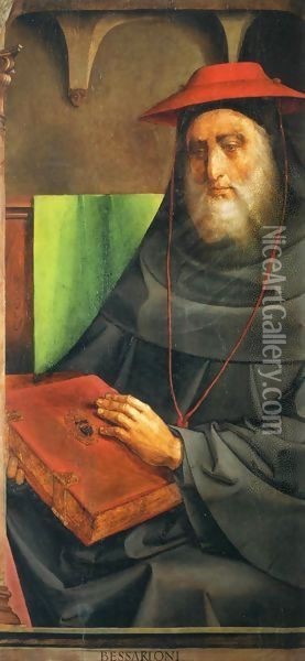 Portrait of Cardinal Bessarion 1402-72 Oil Painting - van Gent (Joos van Wassenhove) Joos