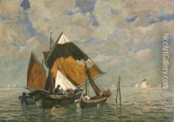 Fischer In Der Lagune Oil Painting - Ludwig Dill