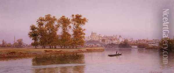 View of Windsor, 1894 Oil Painting - Henry B. Wimbush