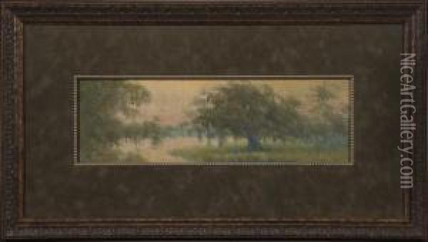 Louisiana Bayoulandscape Oil Painting - Alexander John Drysdale