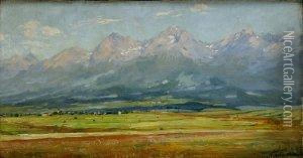 Pohlad Na Tatranske Konciare Oil Painting - Nandor Katona