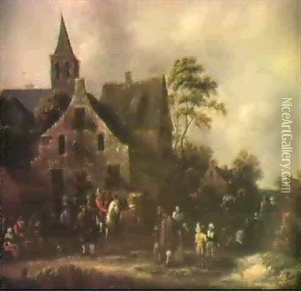 Scene De Village Oil Painting - Jan Miense Molenaer