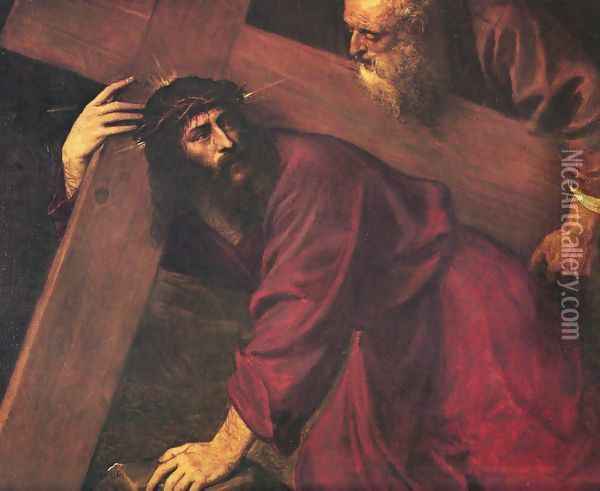 Christ Carrying the Cross 1 Oil Painting - Tiziano Vecellio (Titian)