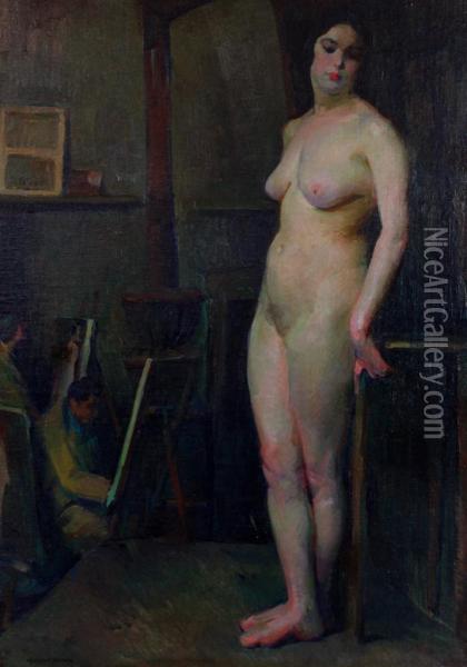 In The Artist's Studio Oil Painting - Robert Henri