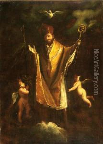 Ascension Of A Bishop Oil Painting - Sebastiano Ricci