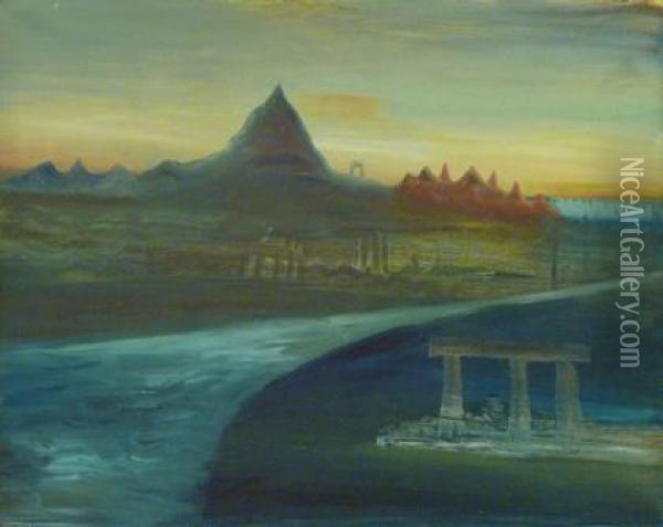 Indische Landschaft Oil Painting - Walter John James