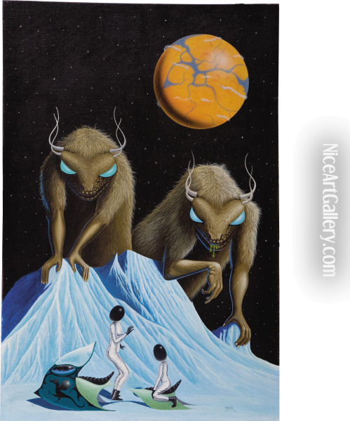 Aliens Oil Painting - Philips Bol