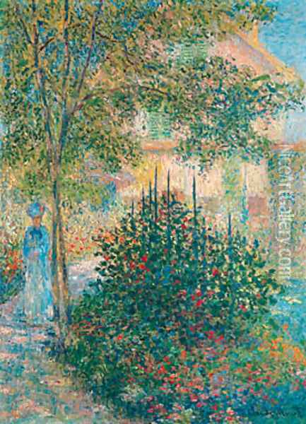 Camille Monet in the Garden at Argenteuil 1876 Oil Painting - Claude Oscar Monet