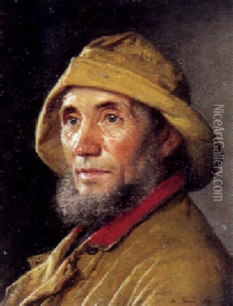 En Fisker Fra Snekkersten Oil Painting - Anton Laurids Johannes Dorph