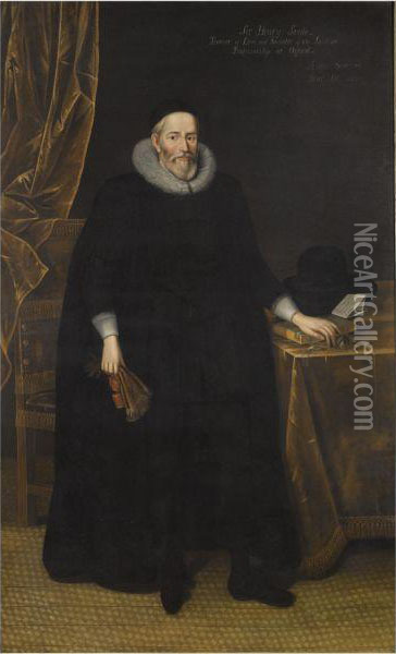 Portrait Of Sir Henry Savile (1549-1622) Oil Painting - Marcus Ii Gerards