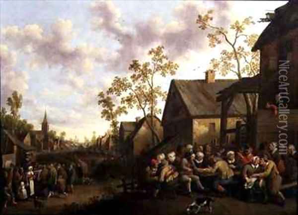 Village Festival Oil Painting - Joost Cornelisz. Droochsloot