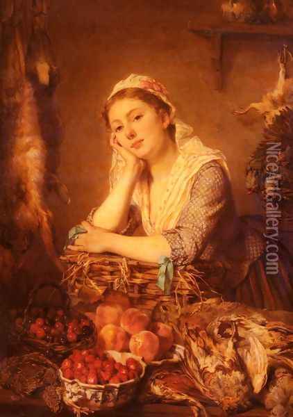 La Marchande (The Market-Girl) Oil Painting - Paul Saint-Jean